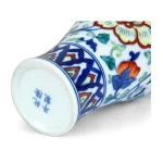 Qianlong damgalı Çin el boyaması porselen vazo